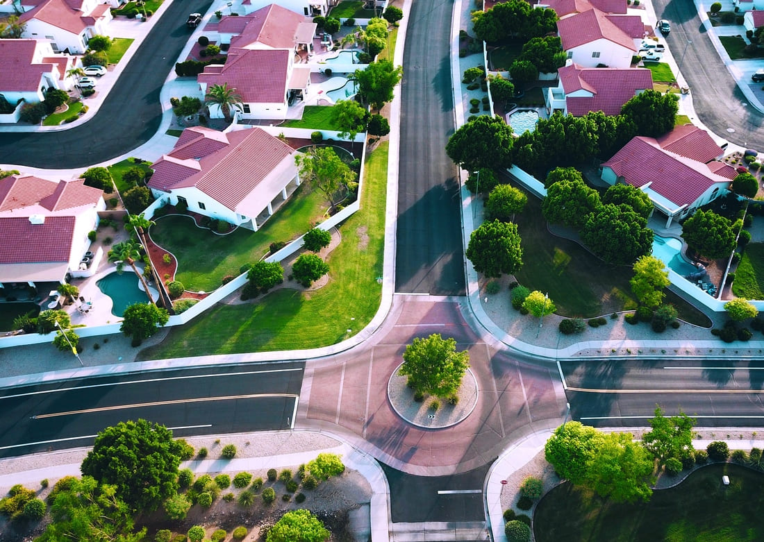 Intersection at a suburb